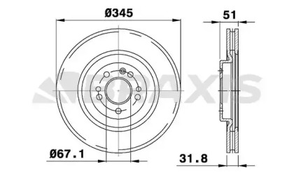 Тормозной диск BRAXIS AD0975