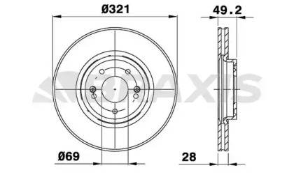 Тормозной диск BRAXIS AD0992