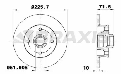 Тормозной диск BRAXIS AD1014