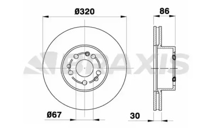 Тормозной диск BRAXIS AD1034