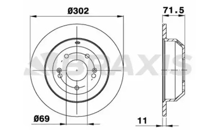 Тормозной диск BRAXIS AD1035