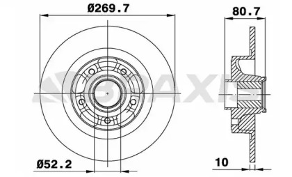 Тормозной диск BRAXIS AD1038