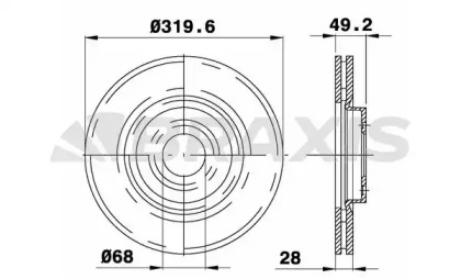 Тормозной диск BRAXIS AD1045