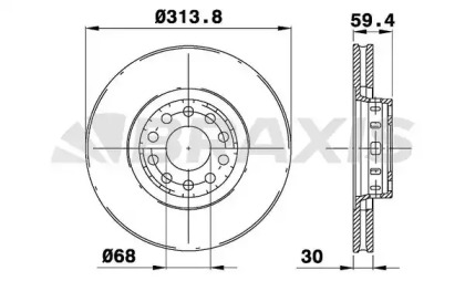 Тормозной диск BRAXIS AD1051