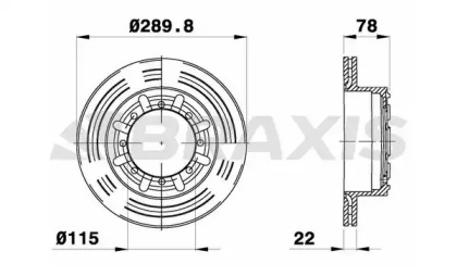 Тормозной диск BRAXIS AD1062