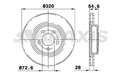 Тормозной диск BRAXIS AD1063