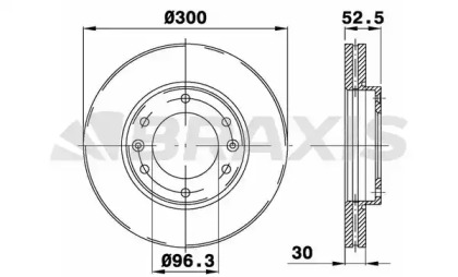 Тормозной диск BRAXIS AD1065