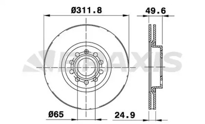 Тормозной диск BRAXIS AE0025