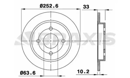 Тормозной диск BRAXIS AE0034