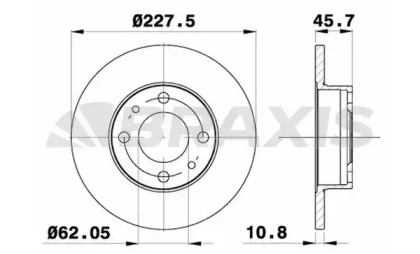 Тормозной диск BRAXIS AE0037