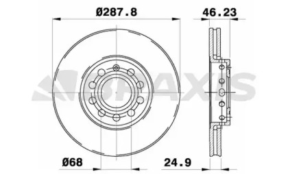 Тормозной диск BRAXIS AE0043