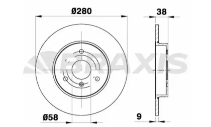 Тормозной диск BRAXIS AE0058