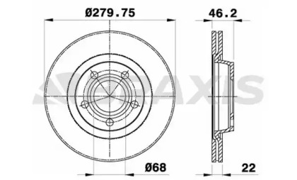 Тормозной диск BRAXIS AE0061