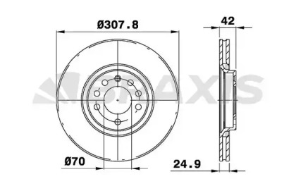 Тормозной диск BRAXIS AE0062