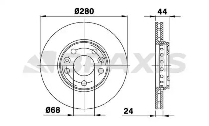 Тормозной диск BRAXIS AE0064