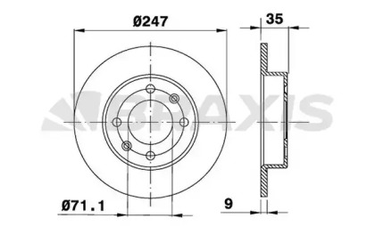 Тормозной диск BRAXIS AE0072