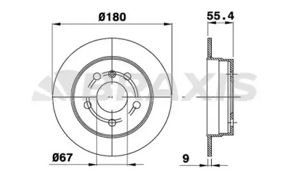 Тормозной диск BRAXIS AE0081