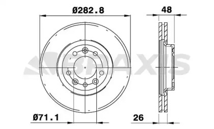 Тормозной диск BRAXIS AE0095