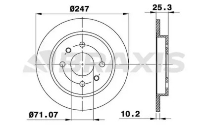 Тормозной диск BRAXIS AE0097