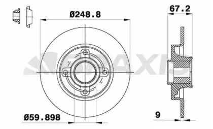 Тормозной диск BRAXIS AE0098