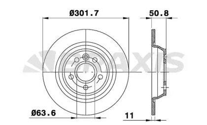 Тормозной диск BRAXIS AE0102