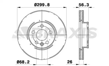 Тормозной диск BRAXIS AE0108