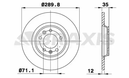 Тормозной диск BRAXIS AE0115