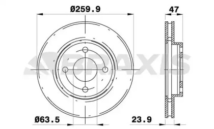 Тормозной диск BRAXIS AE0116