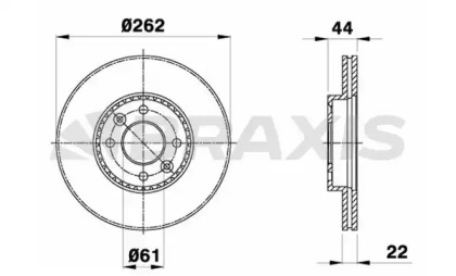 Тормозной диск BRAXIS AE0117