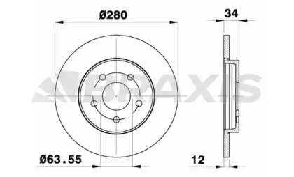 Тормозной диск BRAXIS AE0136