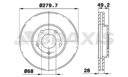 Тормозной диск BRAXIS AE0137