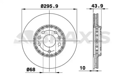 Тормозной диск BRAXIS AE0138