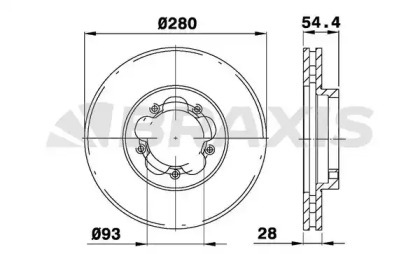 Тормозной диск BRAXIS AE0141