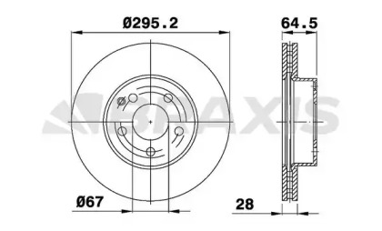 Тормозной диск BRAXIS AE0142