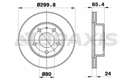 Тормозной диск BRAXIS AE0145