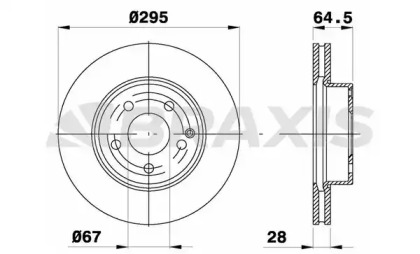 Тормозной диск BRAXIS AE0147