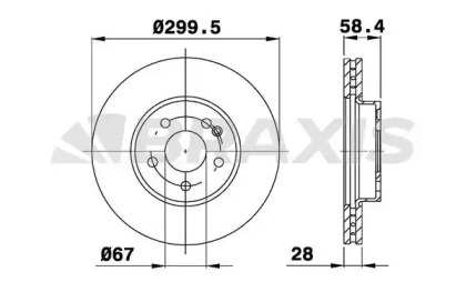 Тормозной диск BRAXIS AE0151