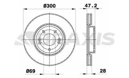 Тормозной диск BRAXIS AE0152