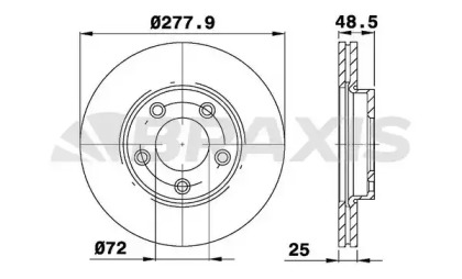 Тормозной диск BRAXIS AE0153