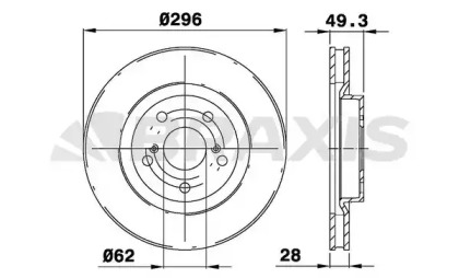 Тормозной диск BRAXIS AE0158