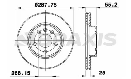 Тормозной диск BRAXIS AE0160