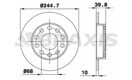 Тормозной диск BRAXIS AE0167