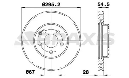 Тормозной диск BRAXIS AE0175