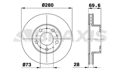 Тормозной диск BRAXIS AE0176