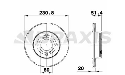 Тормозной диск BRAXIS AE0185