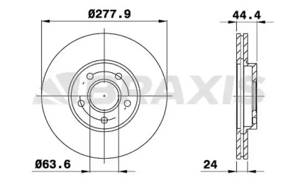 Тормозной диск BRAXIS AE0188