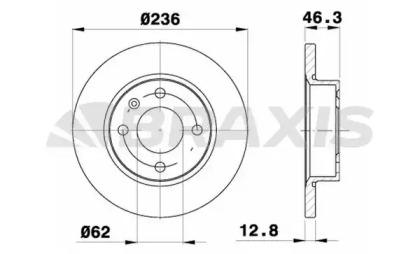 Тормозной диск BRAXIS AE0202