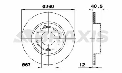 Тормозной диск BRAXIS AE0209