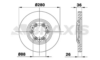 Тормозной диск BRAXIS AE0251