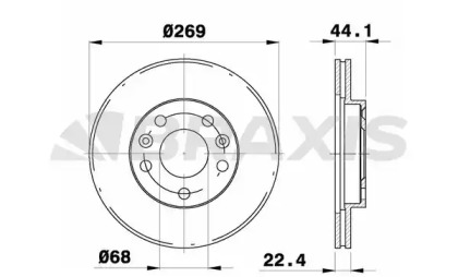 Тормозной диск BRAXIS AE0261